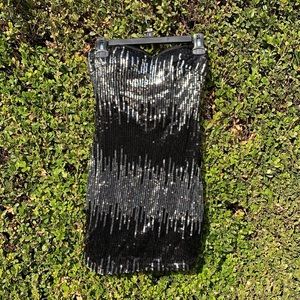 Black Sequin Mini Dress - Perfect for New Years!